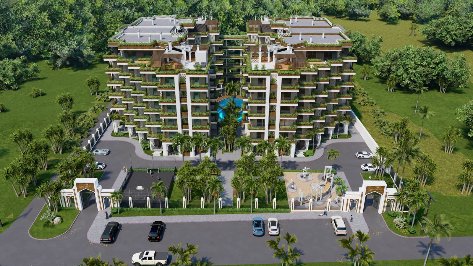 Exterior view of Zanzibar apartment complex - The Eyes Of Zanzibar 2